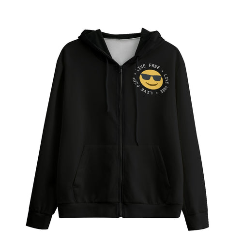 Smiley Don't Chase, Attract Zip Up Hoodie